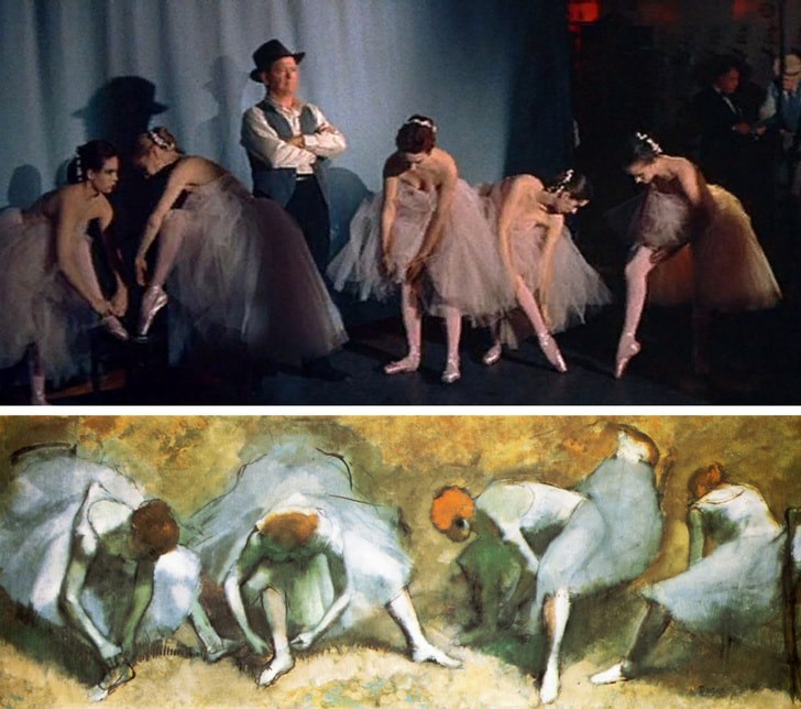 A Star Is Born, George Cukor — Dancers Tying Shoes, Edgar Degas