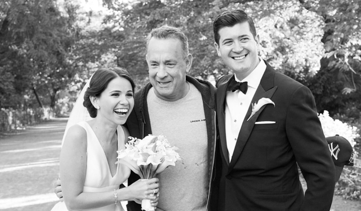tom hanks newly weds central park