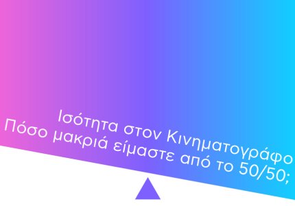 Ισότητα στον Κινηματογράφο: Πόσο μακριά είμαστε από το 50/50;