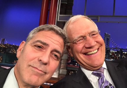 Poster - letterman clooney