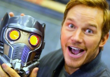 Με τον Κρις Πρατ στα γυρίσματα του «Guardians of the Galaxy 2»